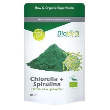 Chlorella y espirulina polvo superfood bio 200g Biotona