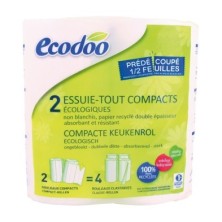 Papel cocina compacto 100% reciclado 2uds Ecodoo