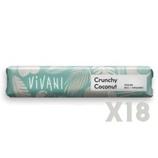 Barrita de Chocolate crujiente con coco 35g (caja 18 unds) Vivani