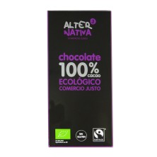 Chocolate Negro 100% cacao Bio 80g Alternativa 3