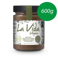 Crema de chocolate con avellanas vegana Bio 600g La Vida Vegan