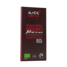 Chocolate Negro 85% cacao mascao bio 80 g Alternativa 3